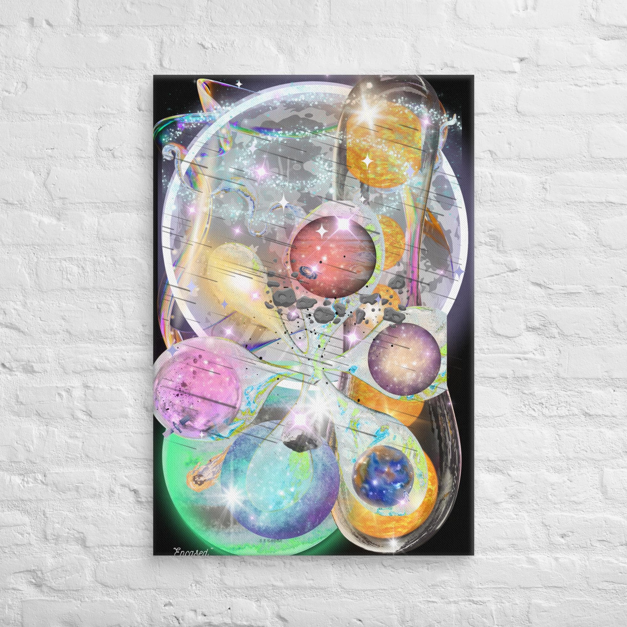 Wall art poster. Surreal, atmospheric, digital illustration - Canvas 24X36 - "ENCASED", gallery image 2