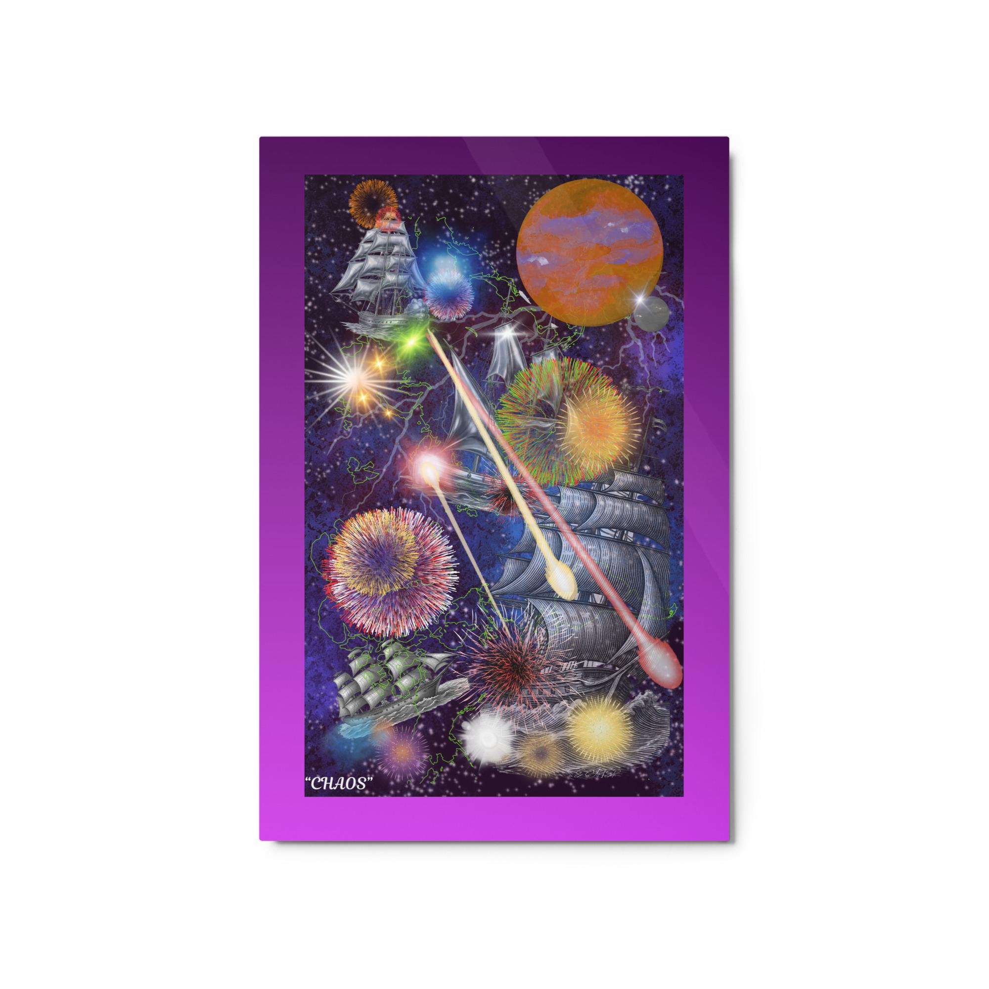 Wall art poster. Surreal, atmospheric, digital illustration - Metal prints 20X30 - "CHAOS", gallery image 2