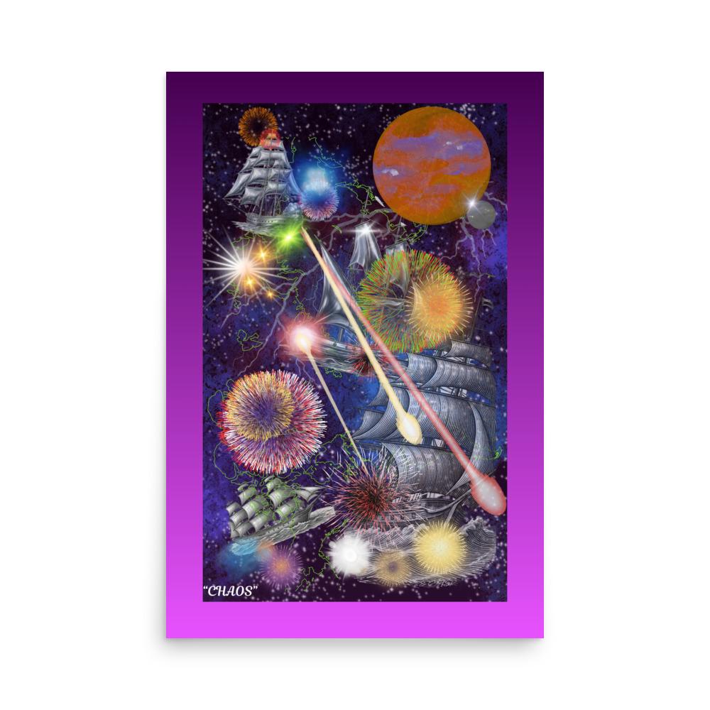 Wall art poster. Surreal, atmospheric, digital illustration - Photo paper poster 24X36 - "CHAOS", gallery image 2