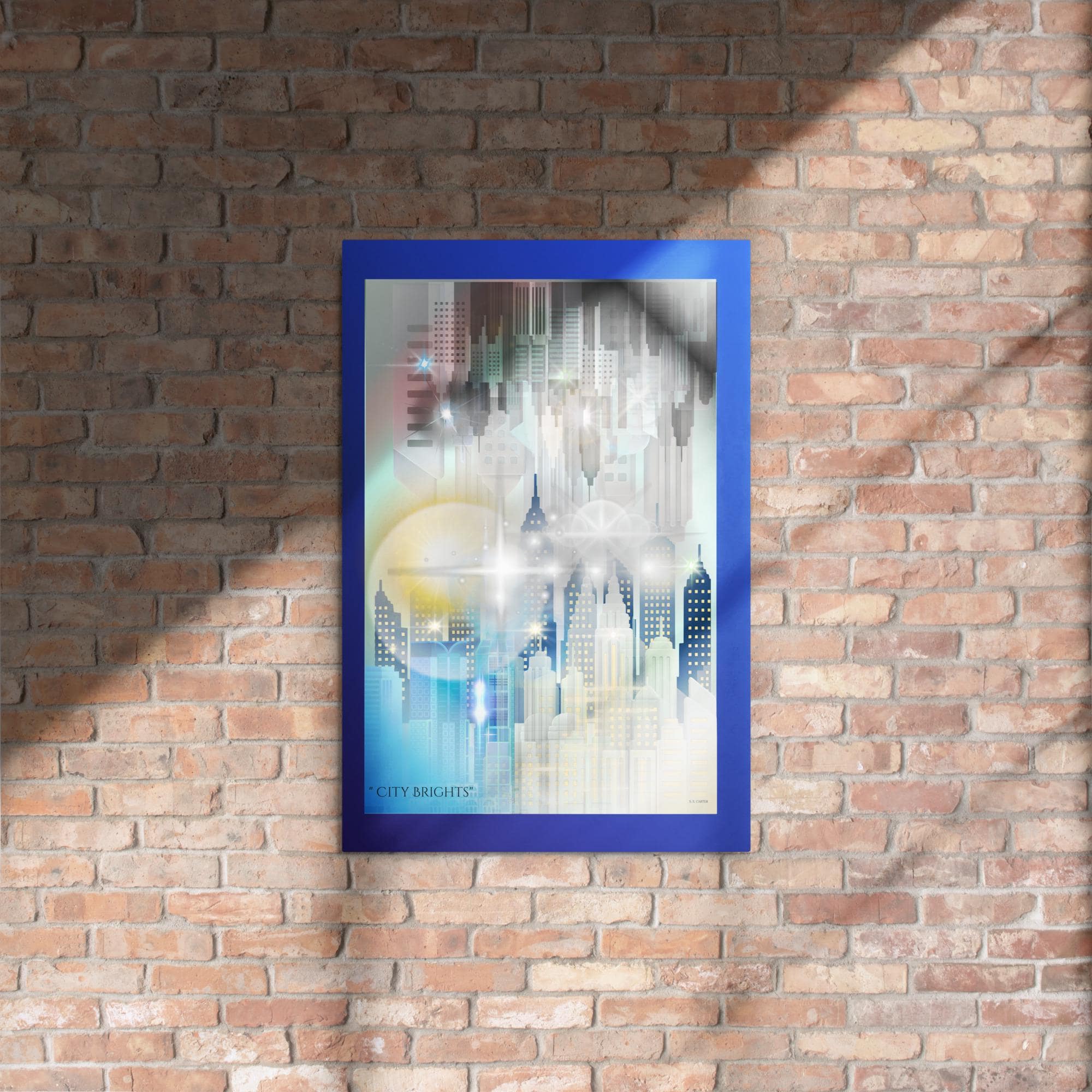 Surreal Cityscape Metal Print, Luminescent Aluminum Art, Fade Resistant Wall Decor, gallery image 2
