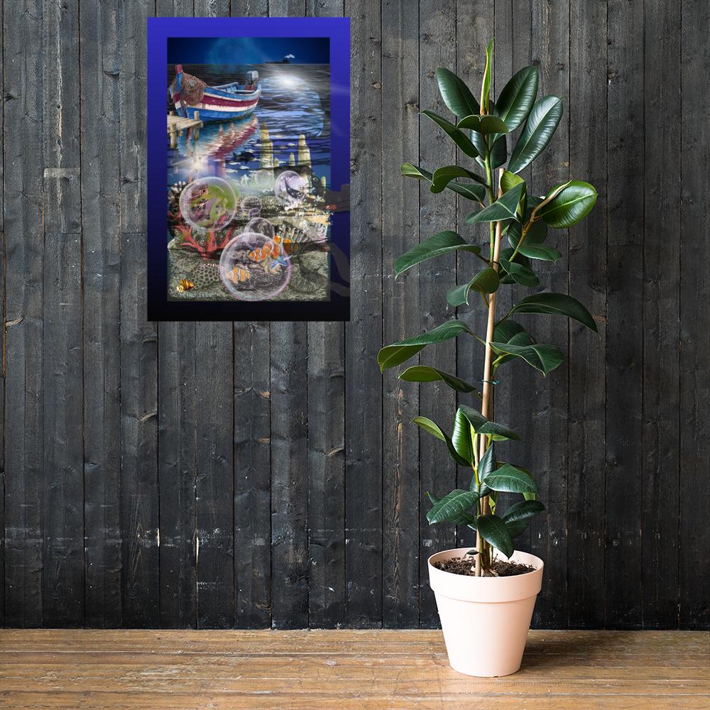 Wall art poster. Surreal, atmospheric, digital illustration - Photo paper poster - "In, the under", gallery image 4