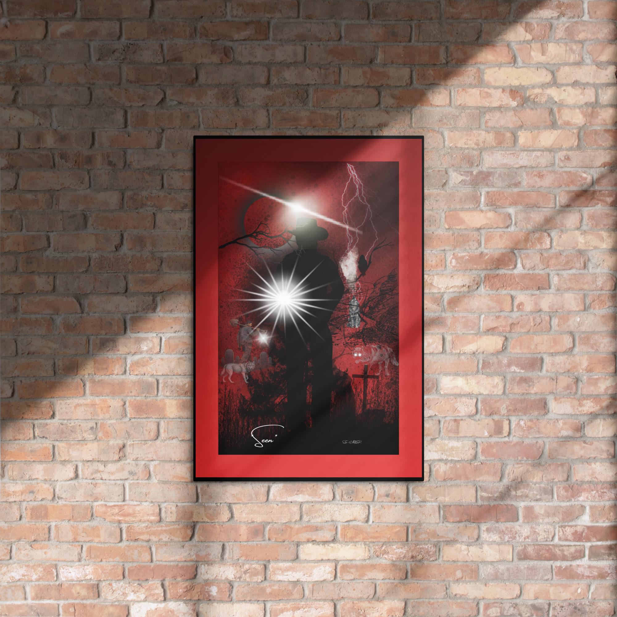 Wall art poster. Surreal, atmospheric, digital illustration - Metal prints 20x30 - "seen", gallery image 2