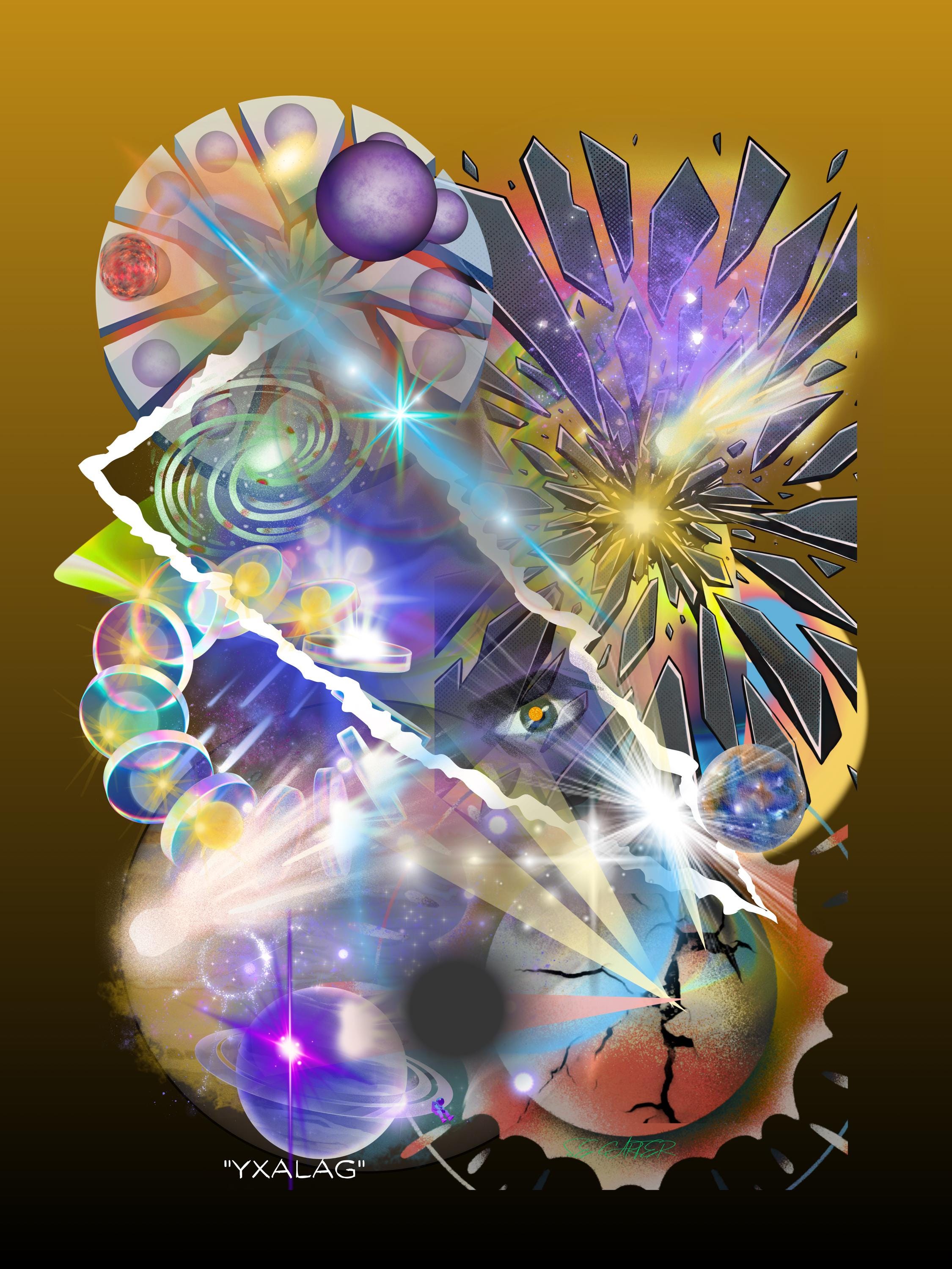Wall art poster. Surreal, atmospheric, digital illustration - Canvas 18x24 "yxalag"