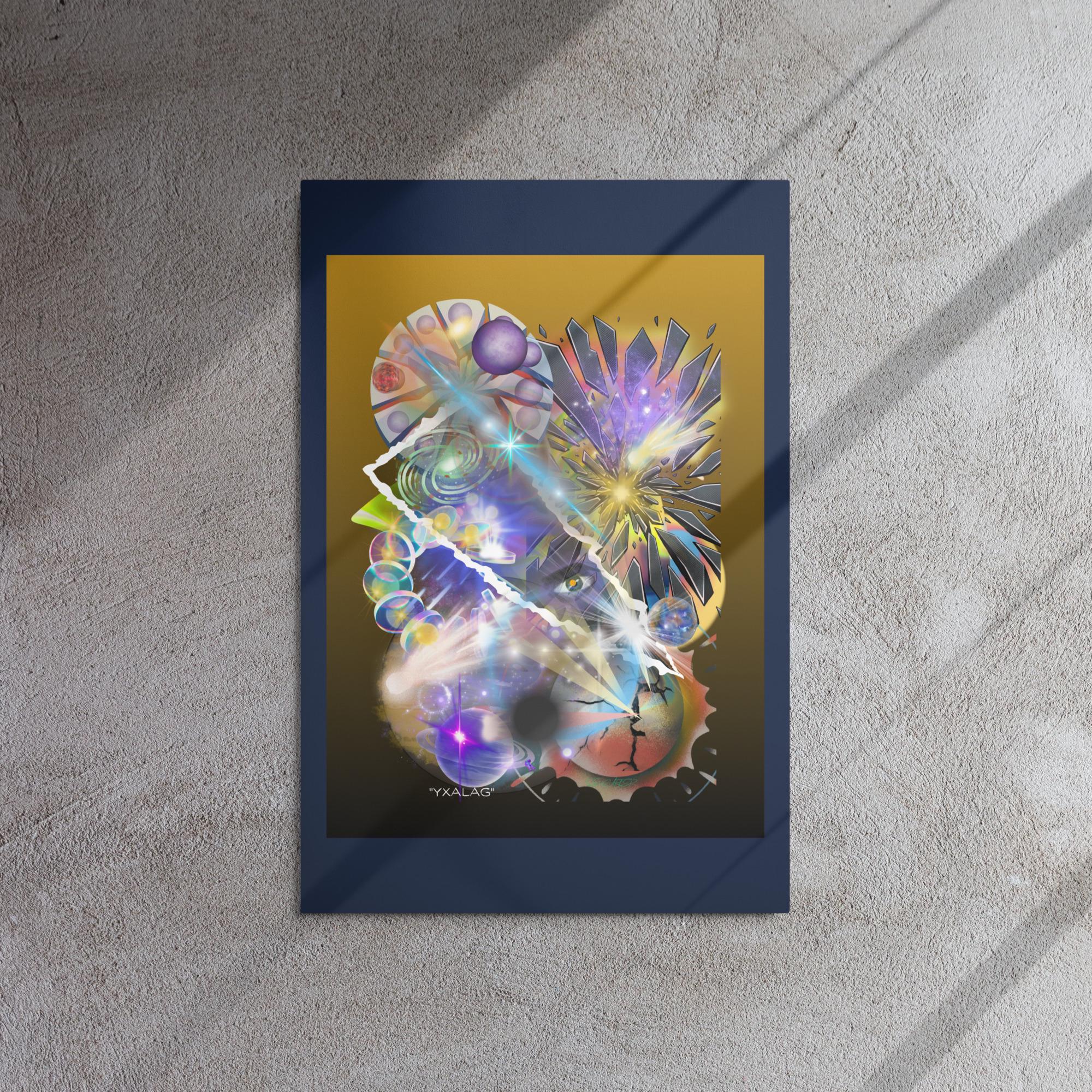 Wall art poster. Surreal, atmospheric, digital illustration - Metal prints 2030 - "YXALAG", gallery image 2