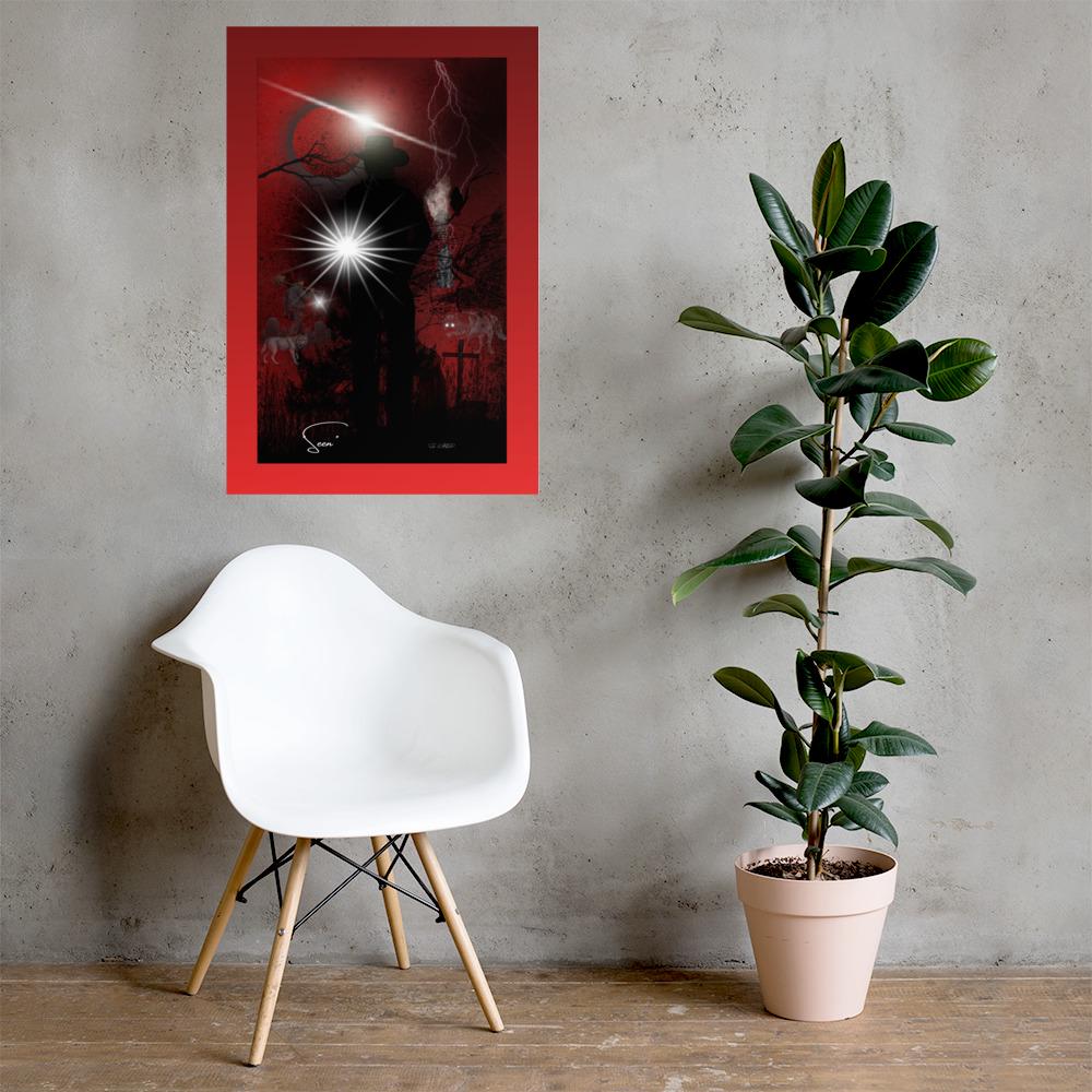 Wall art poster. Surreal, atmospheric, digital illustration - Photo paper poster 24X36 - "SEEN", gallery image 2