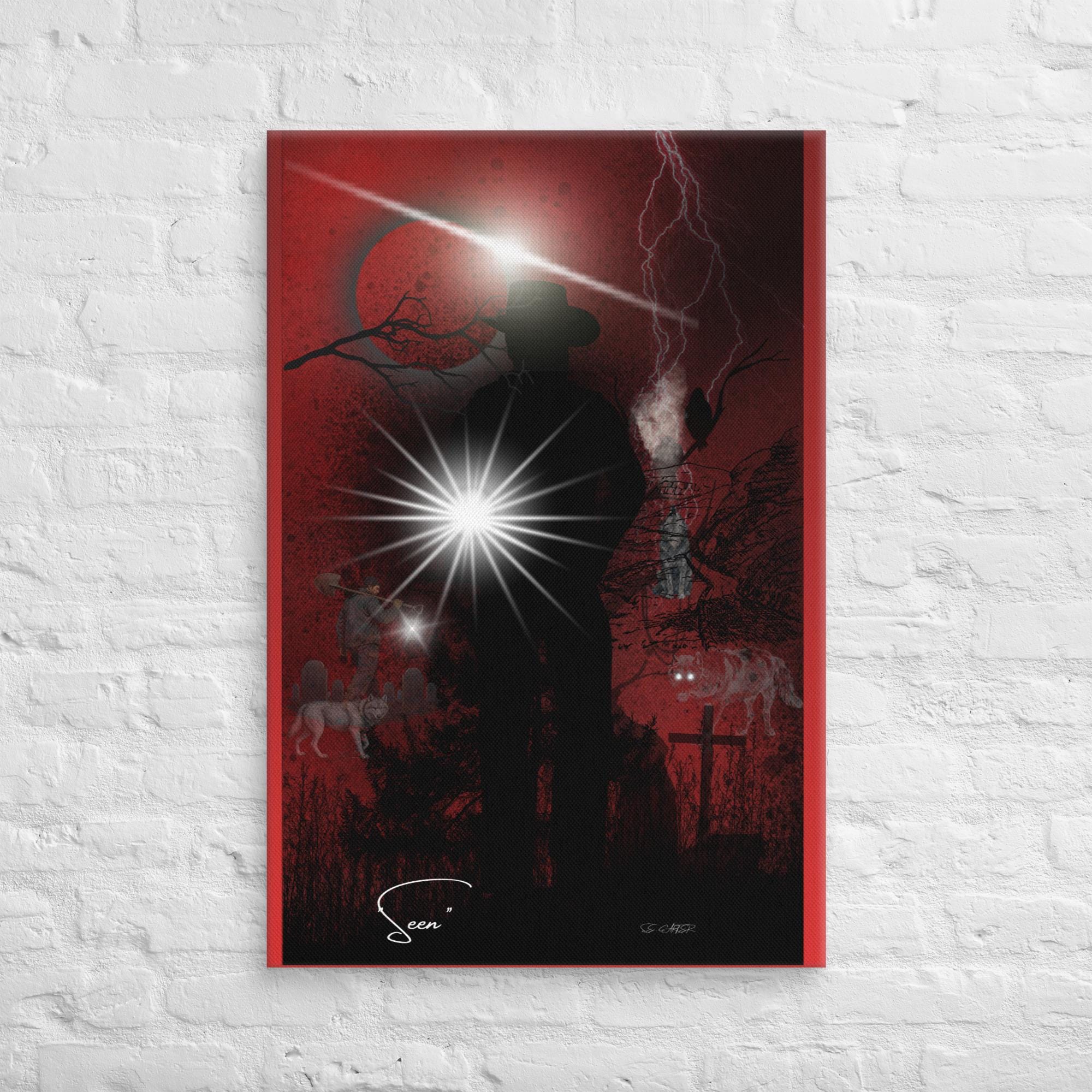 Wall art poster. Surreal, atmospheric, digital illustration - Canvas 24X36 - "SEEN", gallery image 2