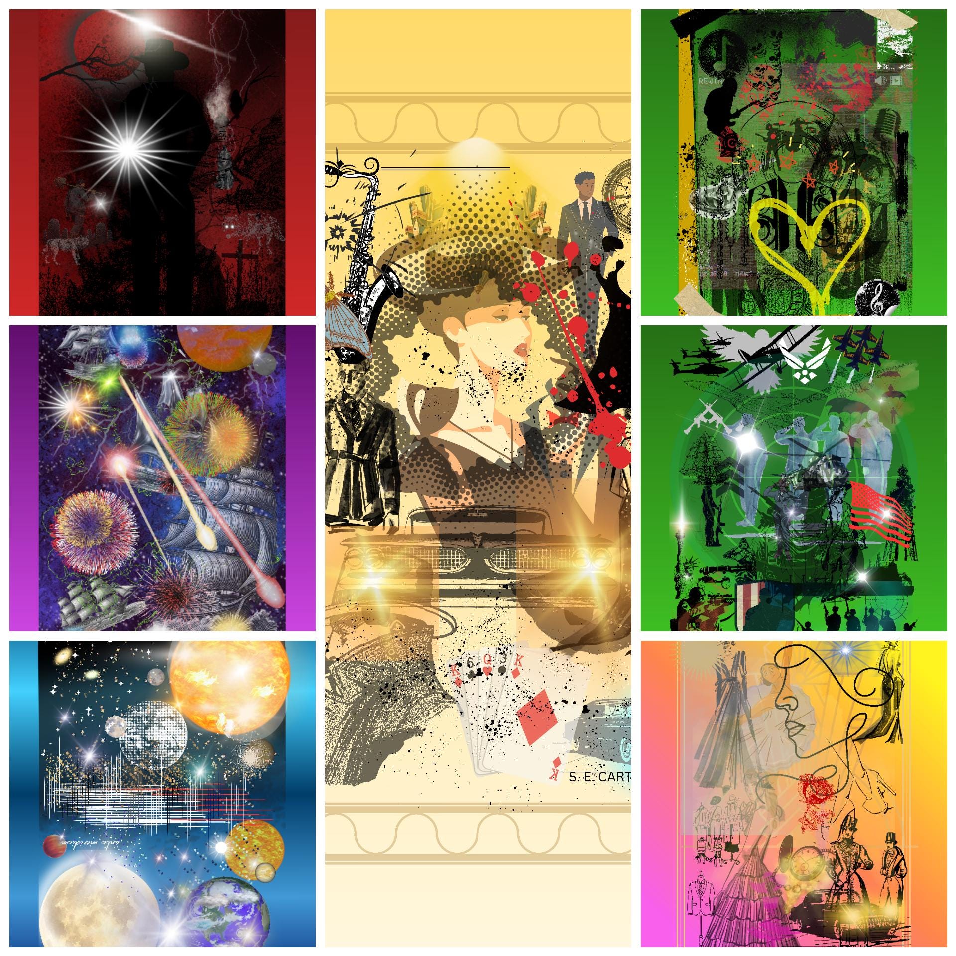 Wall art poster. Surreal, atmospheric, digital illustration - Canvas 24X36 - "SEEN", gallery image 4