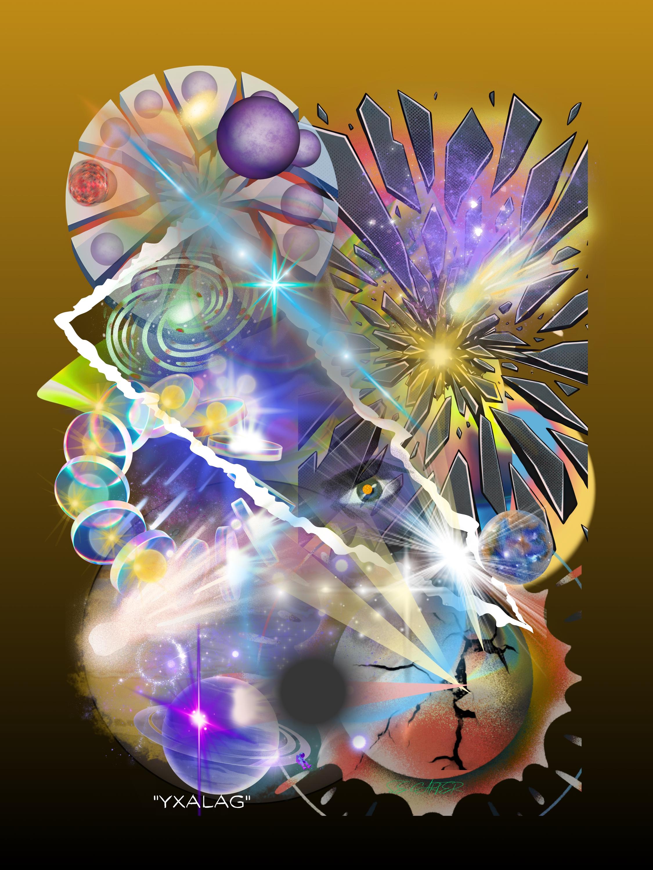 Wall art poster. Surreal, atmospheric, digital illustration - Photo paper poster 18x24 - "yxalag"
