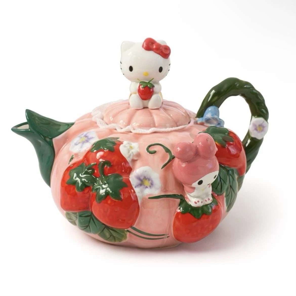 HELLO KITTY AND MY MELODY STRAWBERRY TEA POT