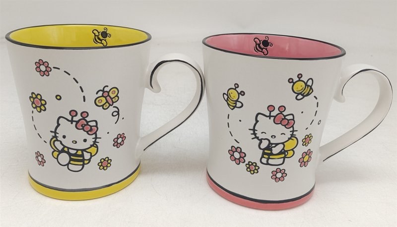 HELLO KITTY BEE HAPPY 17OZ MUG SET OF 2