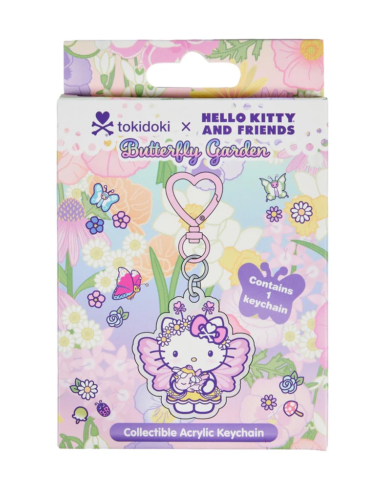 Tokidoki x Hello Kitty and Friends Butterfly Garden Carabiner Acrylic Keychain B