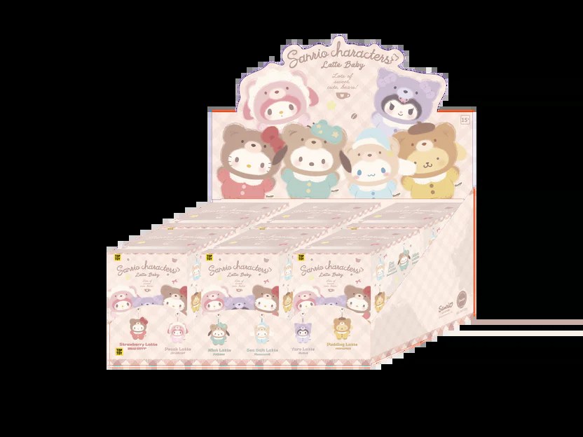 Sanrio Latte Baby Vinyl Plush Keychains Gift Blind Box
