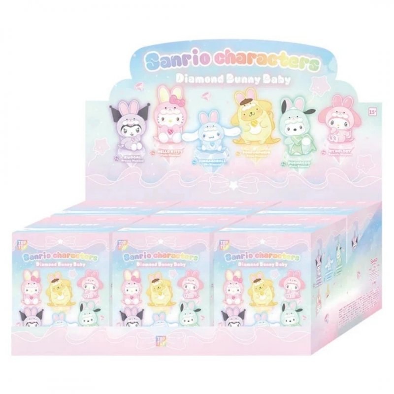 Sanrio Characters Diamond Bunny Baby Series Keychain Blind Box