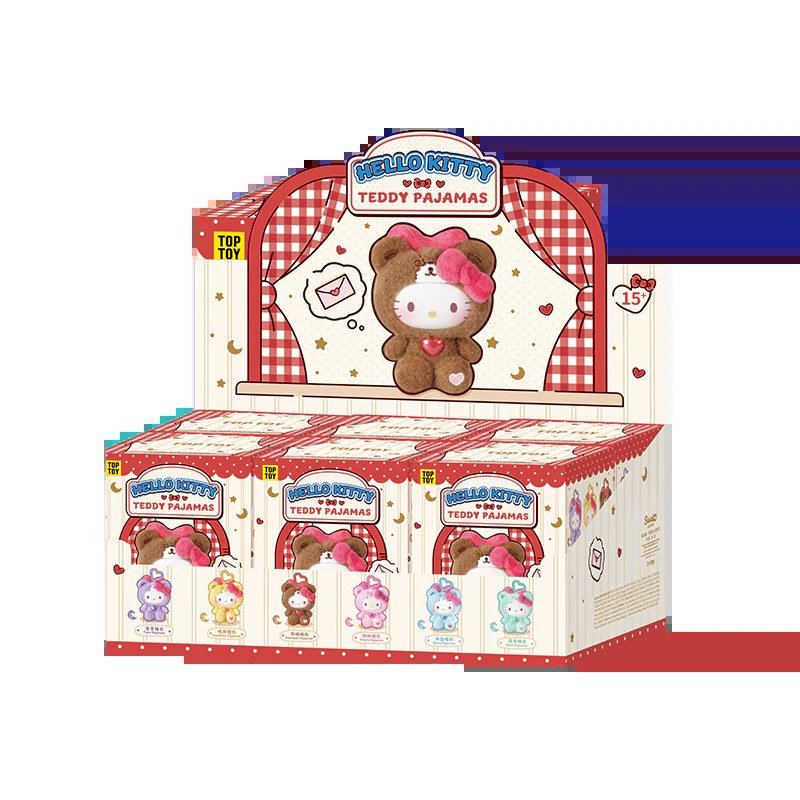 HELLO KITTY Teddy Pajamas Plush Keychain Series Blind Box