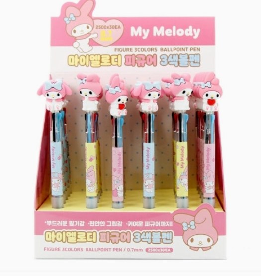 Sanrio Figure 3-COLOR Ballpoint Pen - My Melody