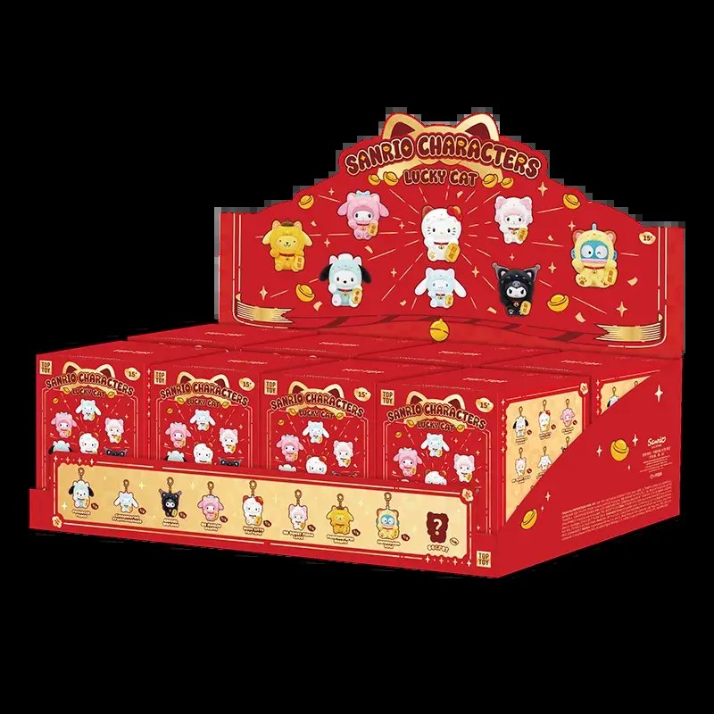 Sanrio Characters Lucky Cat Series Plush Keychain Blind Box