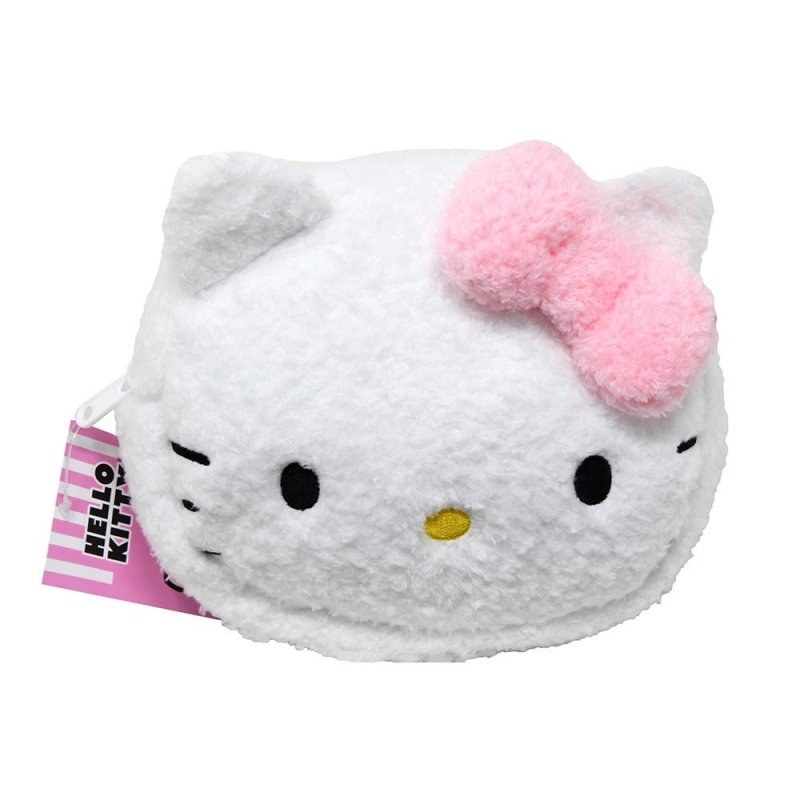 Hello Kitty Pink Chenille Plush Cosmetic Bag