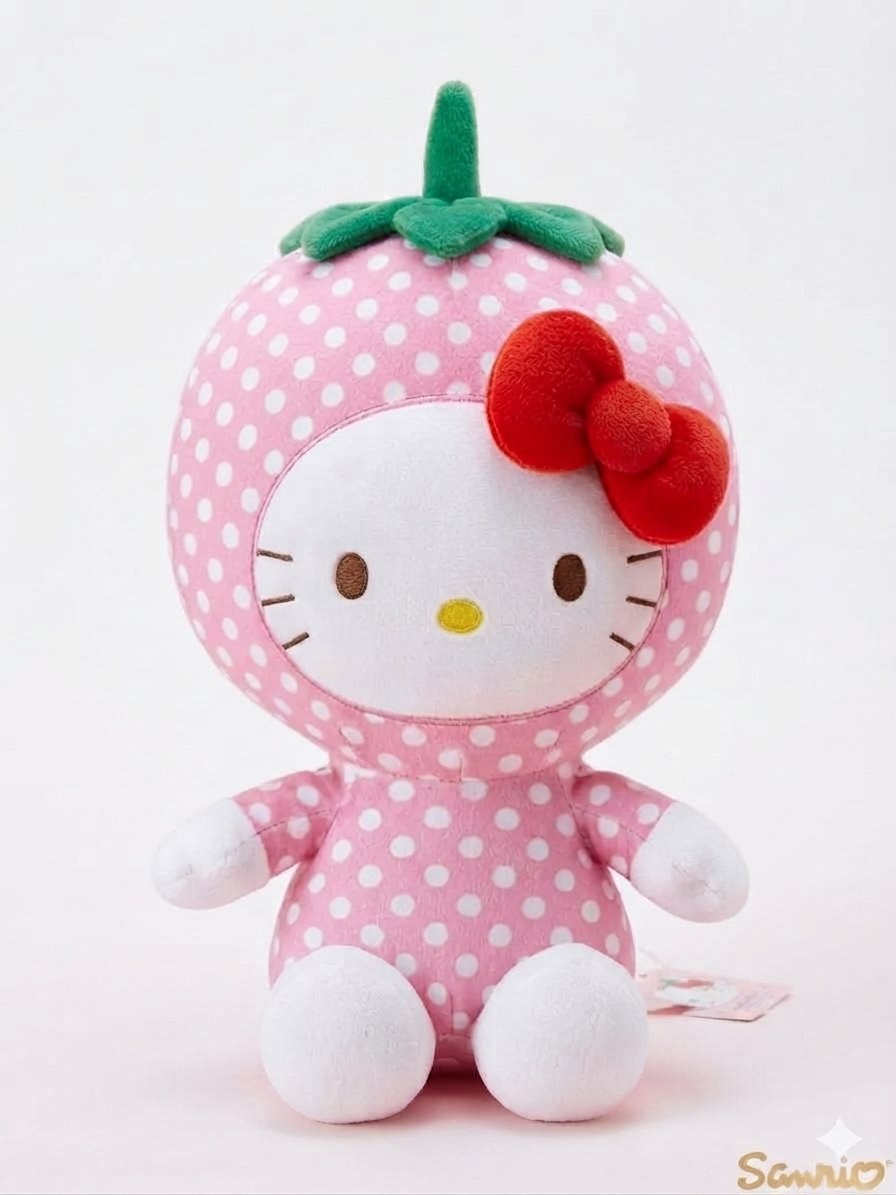Hello Kitty 13-Inch Strawberry Costume Plush