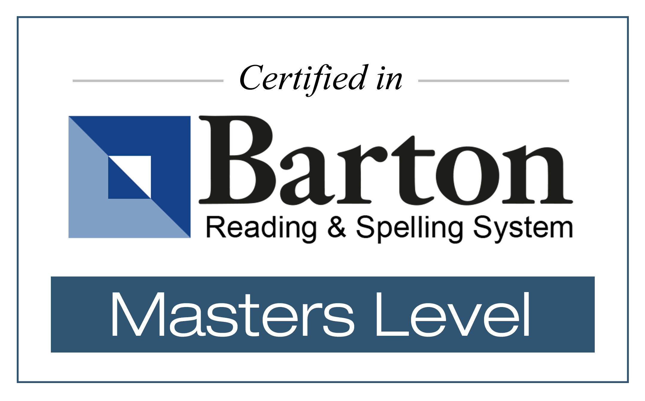 Master Certified Barton Tutor