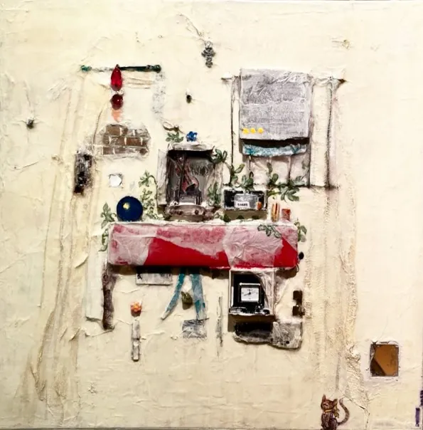 Small mixed-media kitchen artwork by j. Elise Diaz