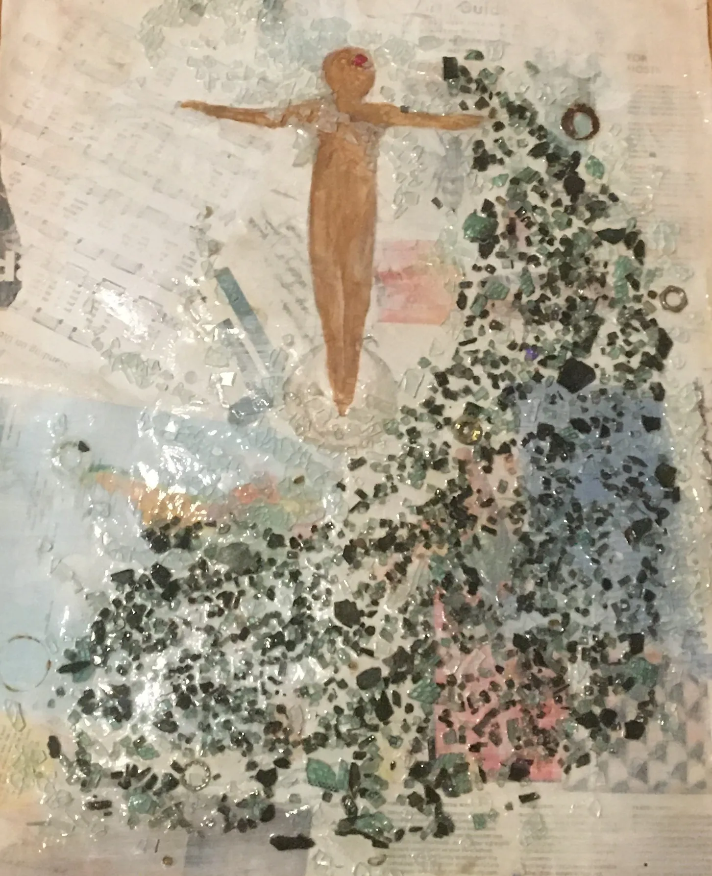 Textured acrylic assemblage by j. Elise Diaz