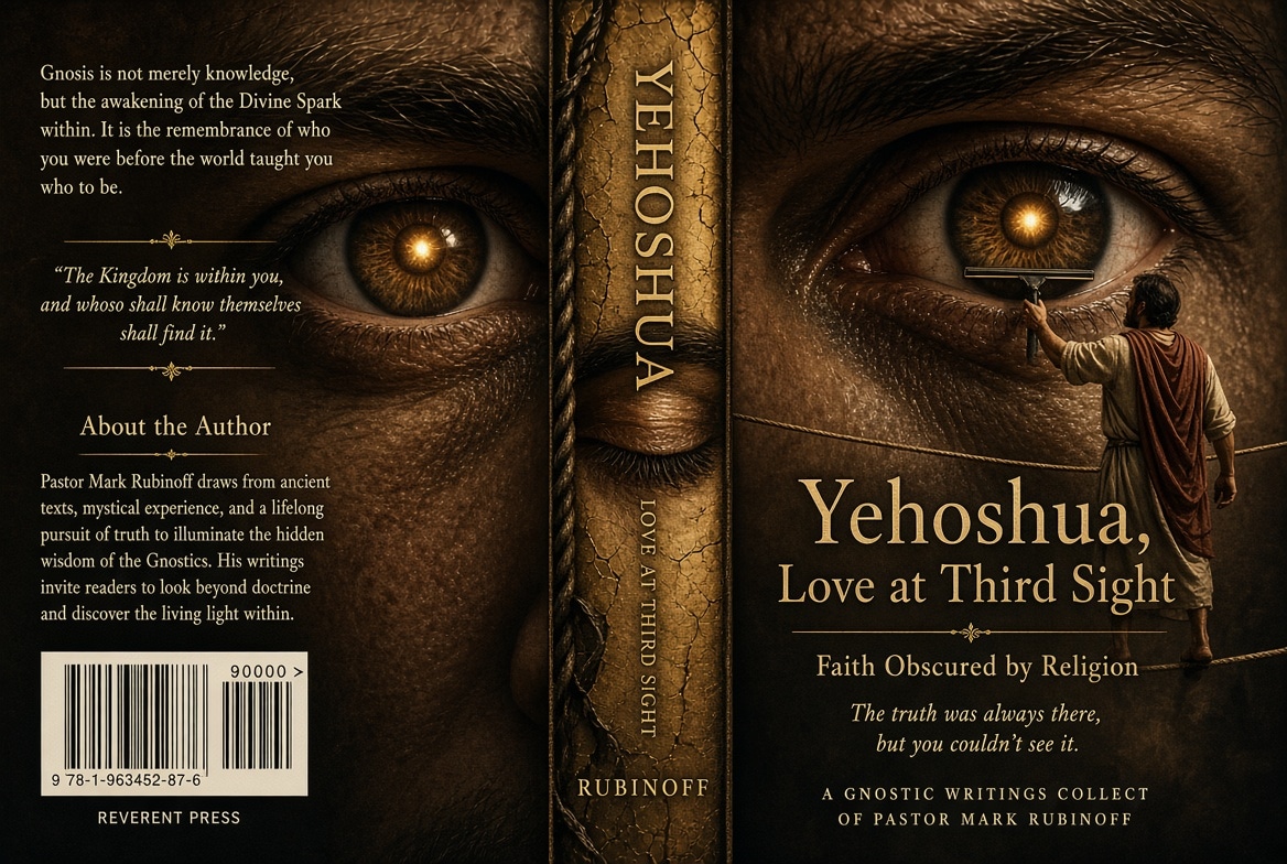Yehoshua, Love at Third Sight book jacket by Pastor Mark Rubinoff