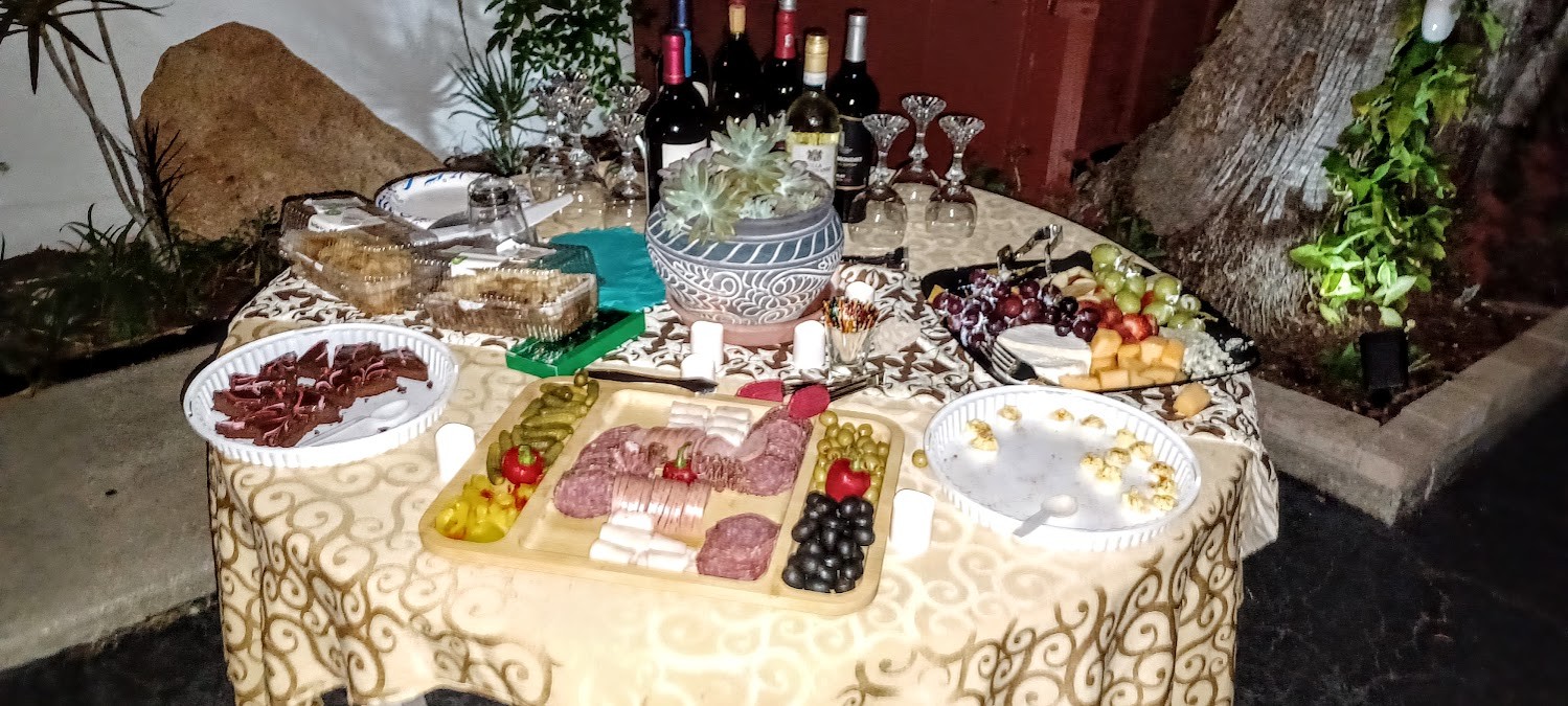 Food prepared for a community gathering