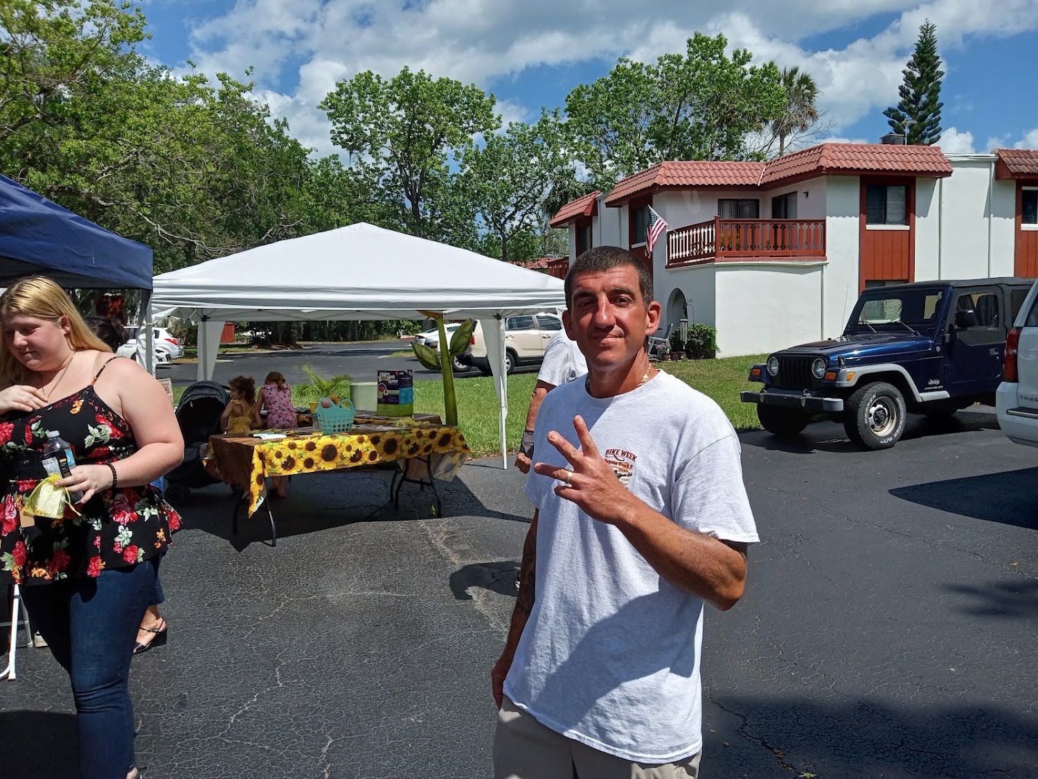 Community gathering outdoors