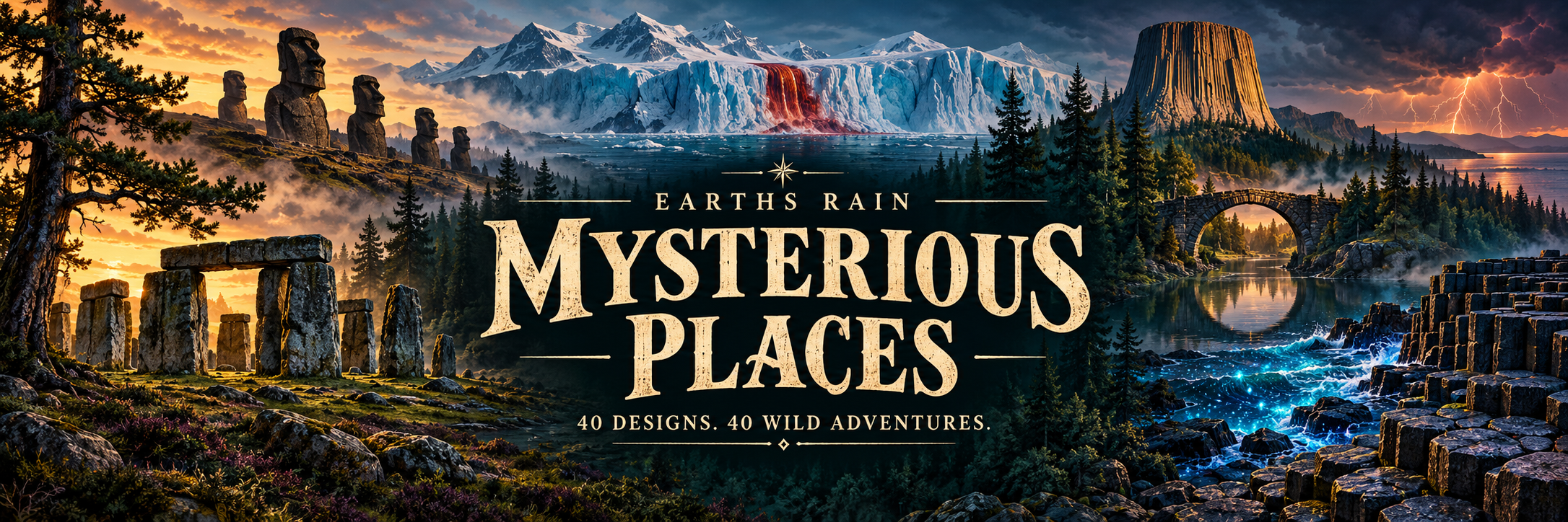 Earths Rain, lugares misteriosos: 40 diseños, 40 aventuras al aire libre