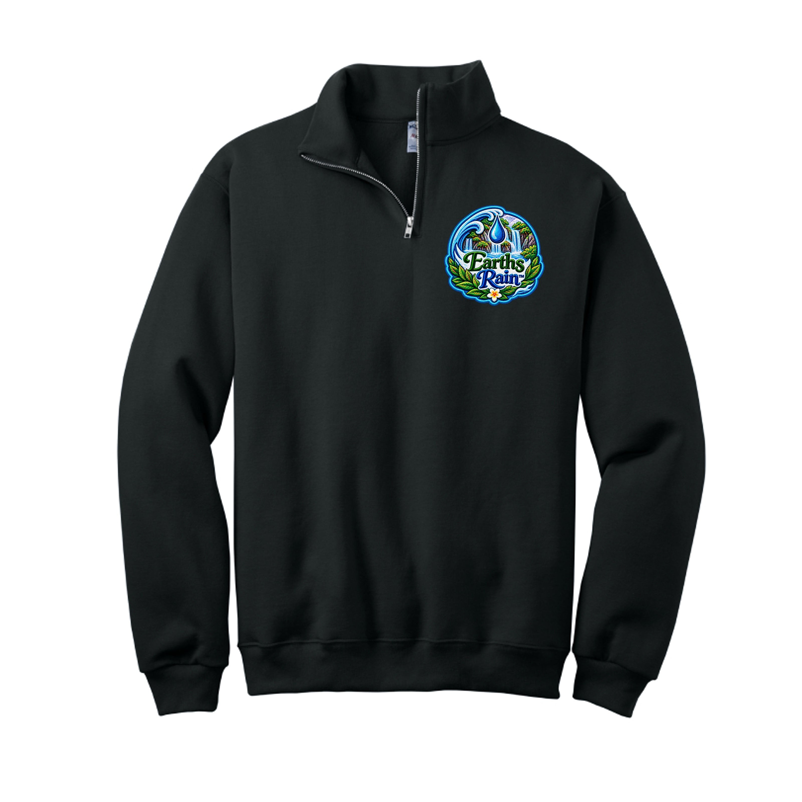 Earths Rain sweatshirt with water-cycle artwork