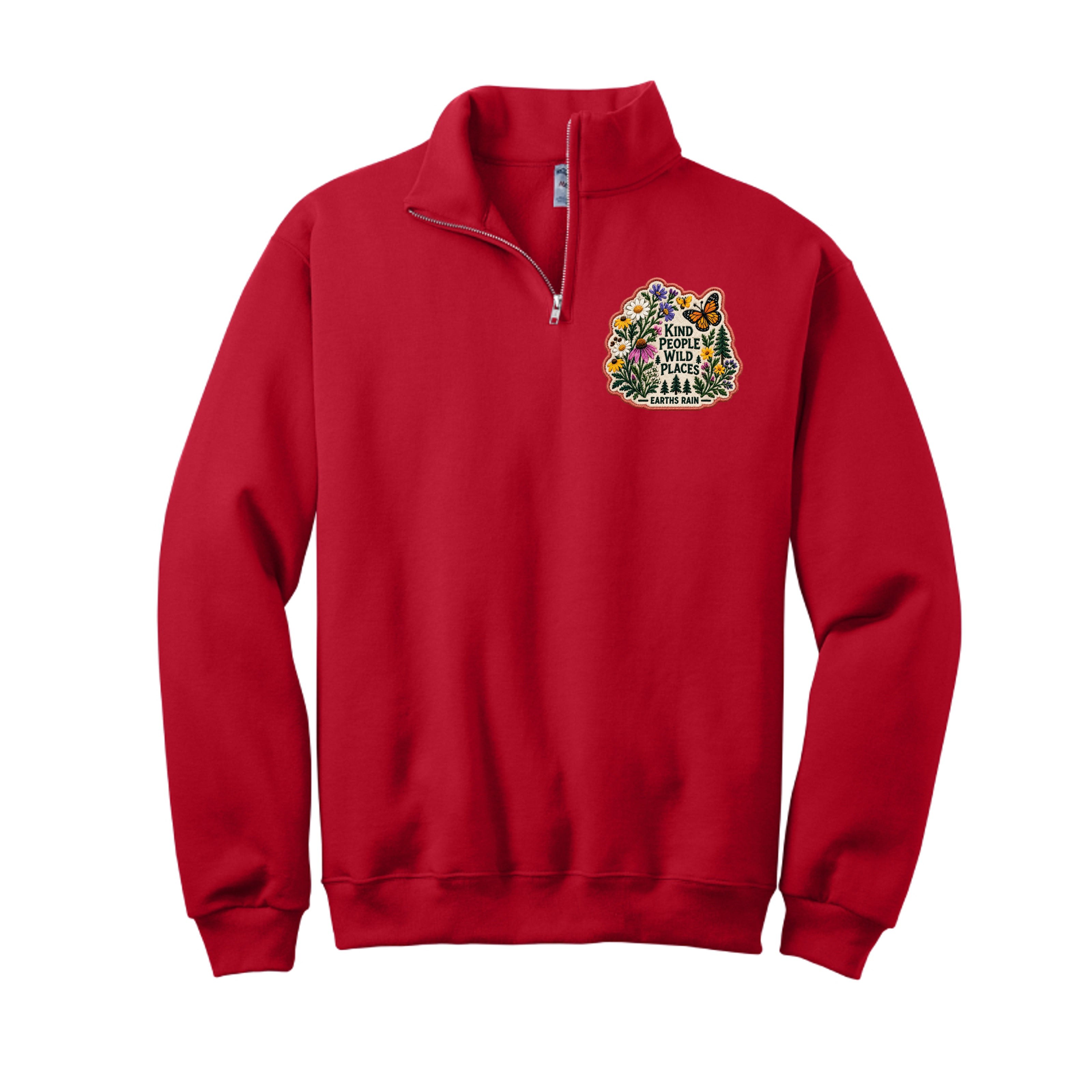 Earths Rain sweatshirt with a Kind People Wild Places design