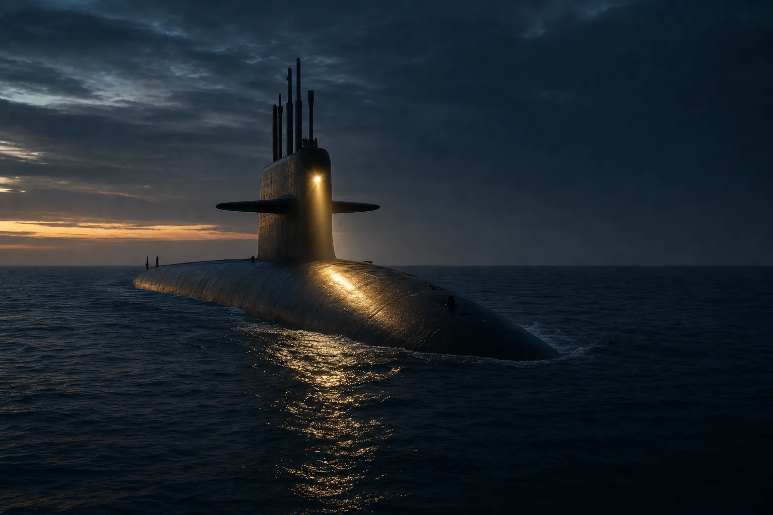 Submarine at sea