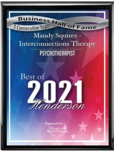 Best of Henderson Psychotherapist award, 2021