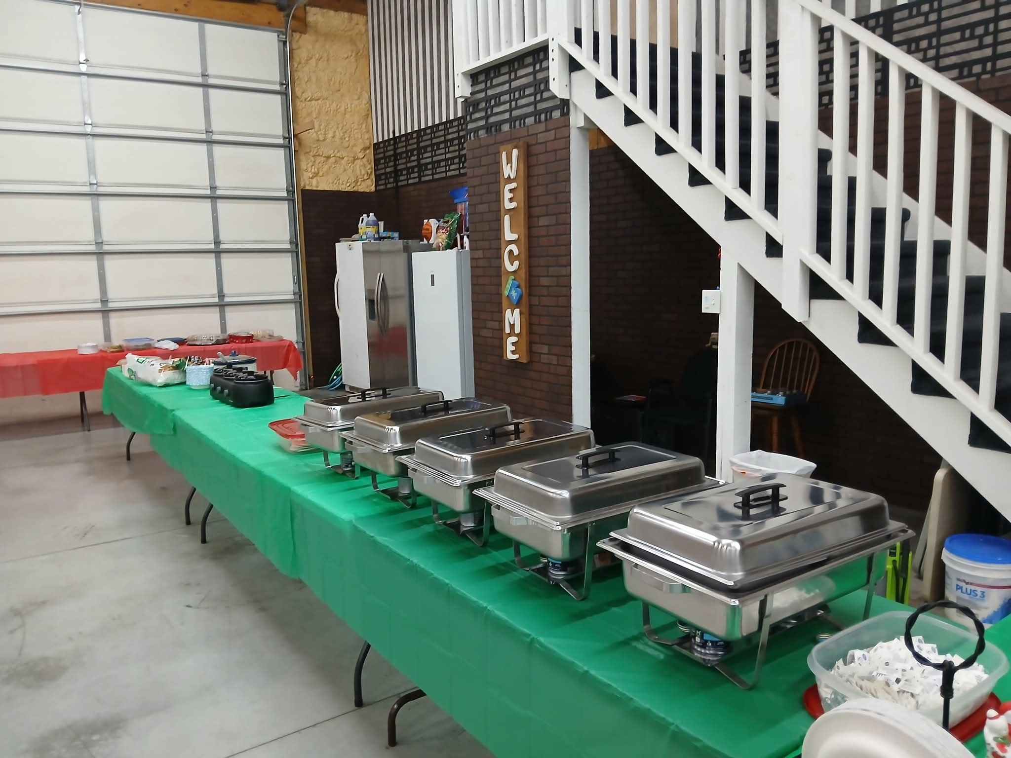 Catering buffet prepared for guests