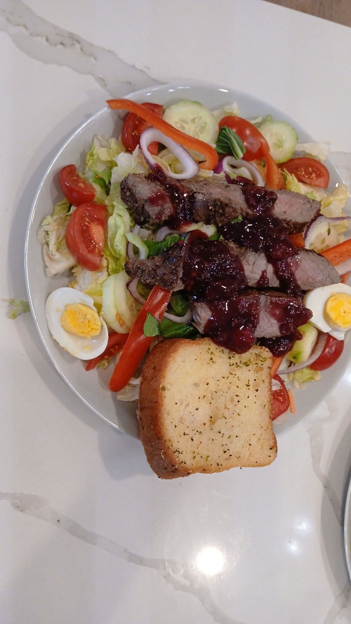 Colorful salad served with a meal