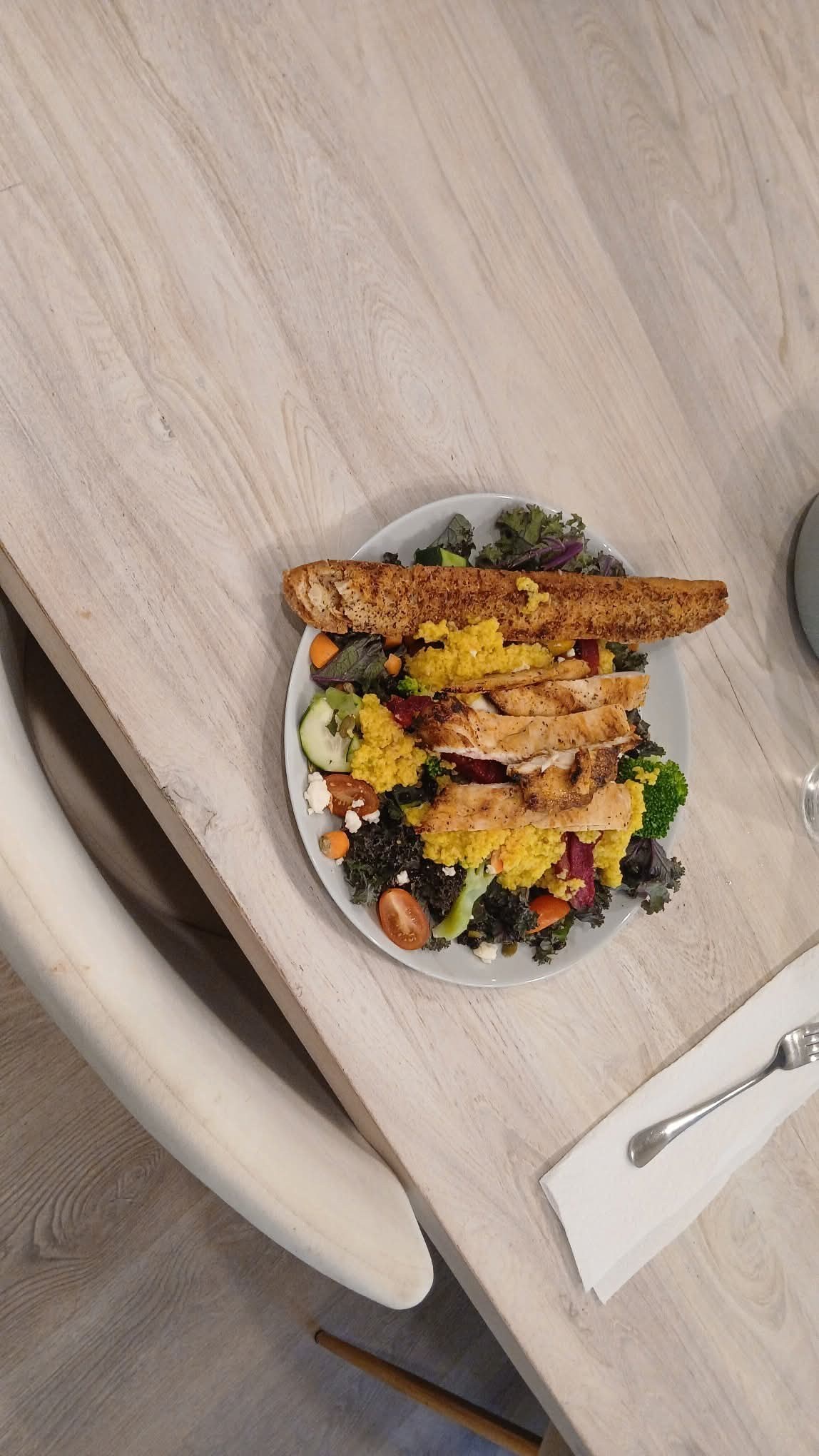 Grilled entrée prepared for a shared meal