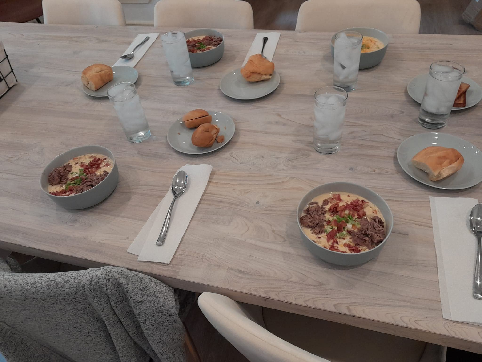 A warm shared table with seasonal dishes
