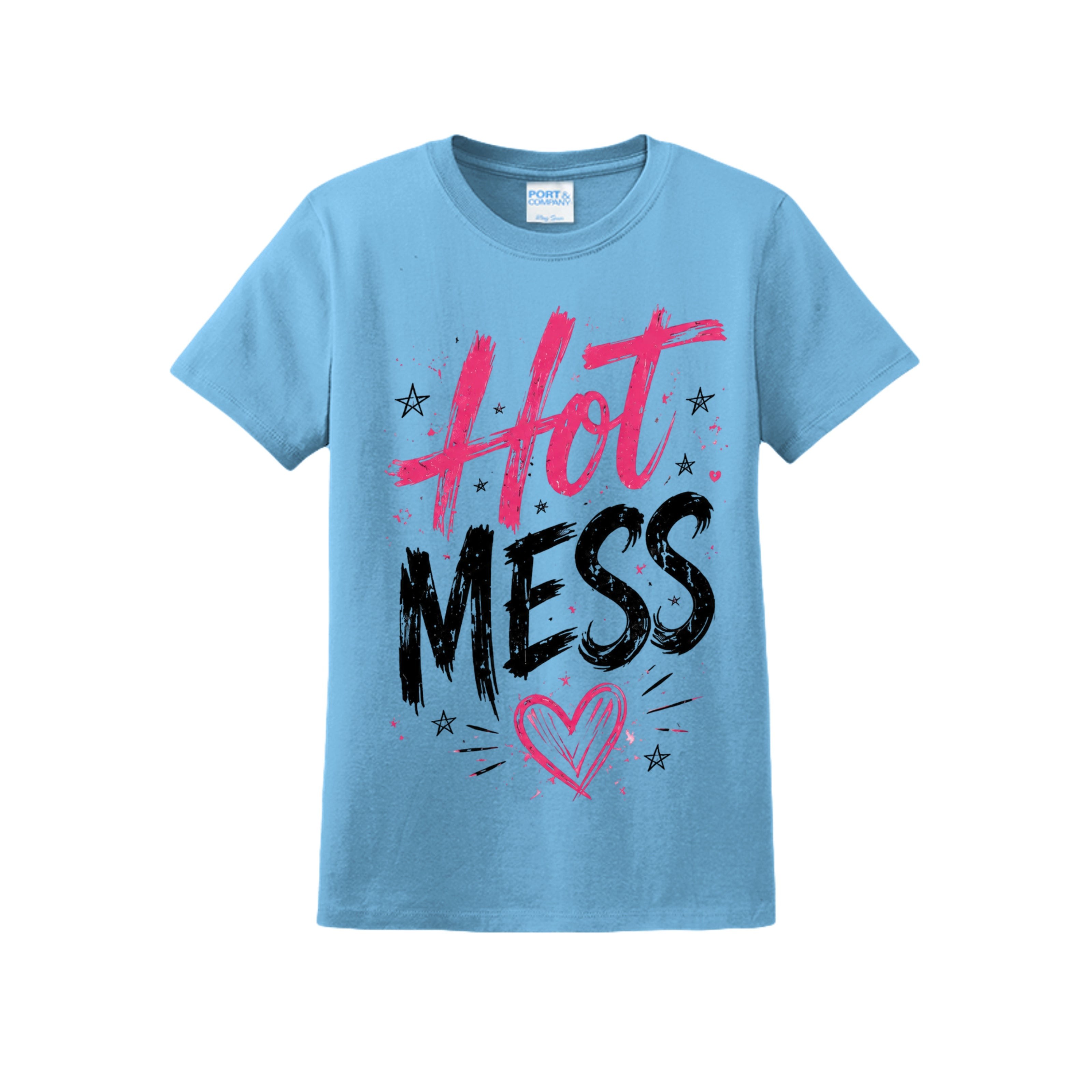 Hot Mess & Emotional Support Husband Matching Couples T-Shirts