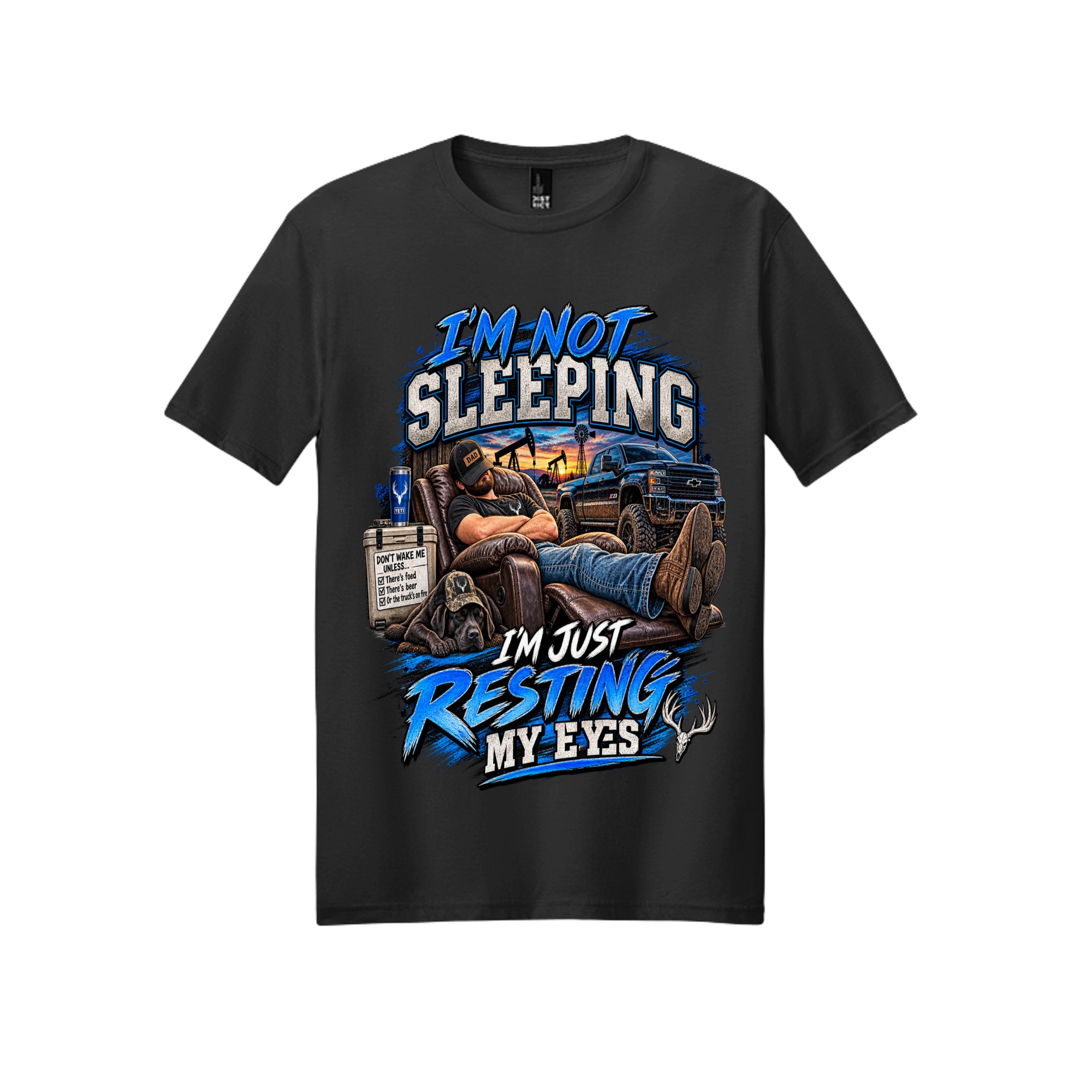 I'm Not Sleeping, I'm Just Resting My Eyes: Funny Dad Graphic Tee