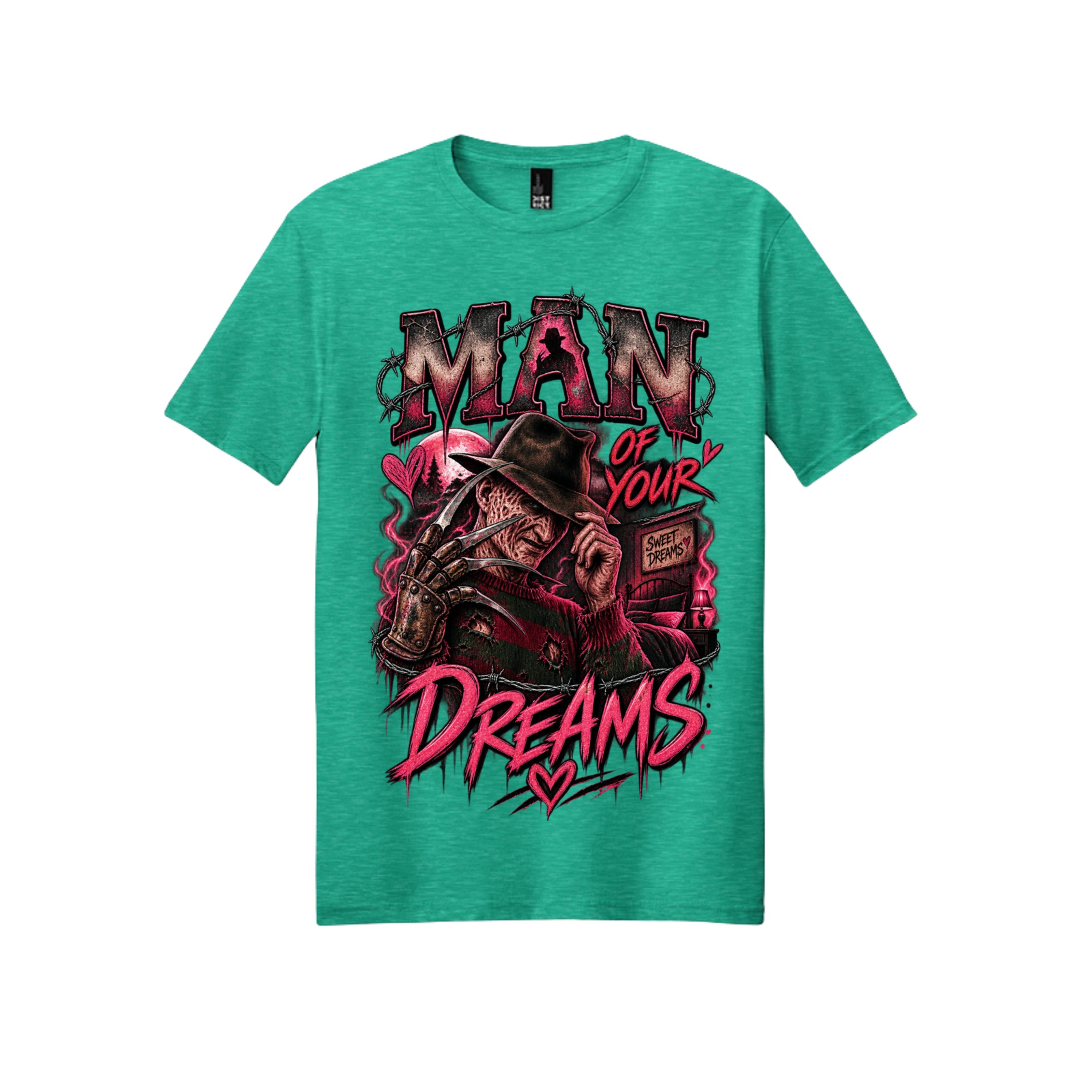 Man of Your Dreams – Pink Horror Graphic Tee