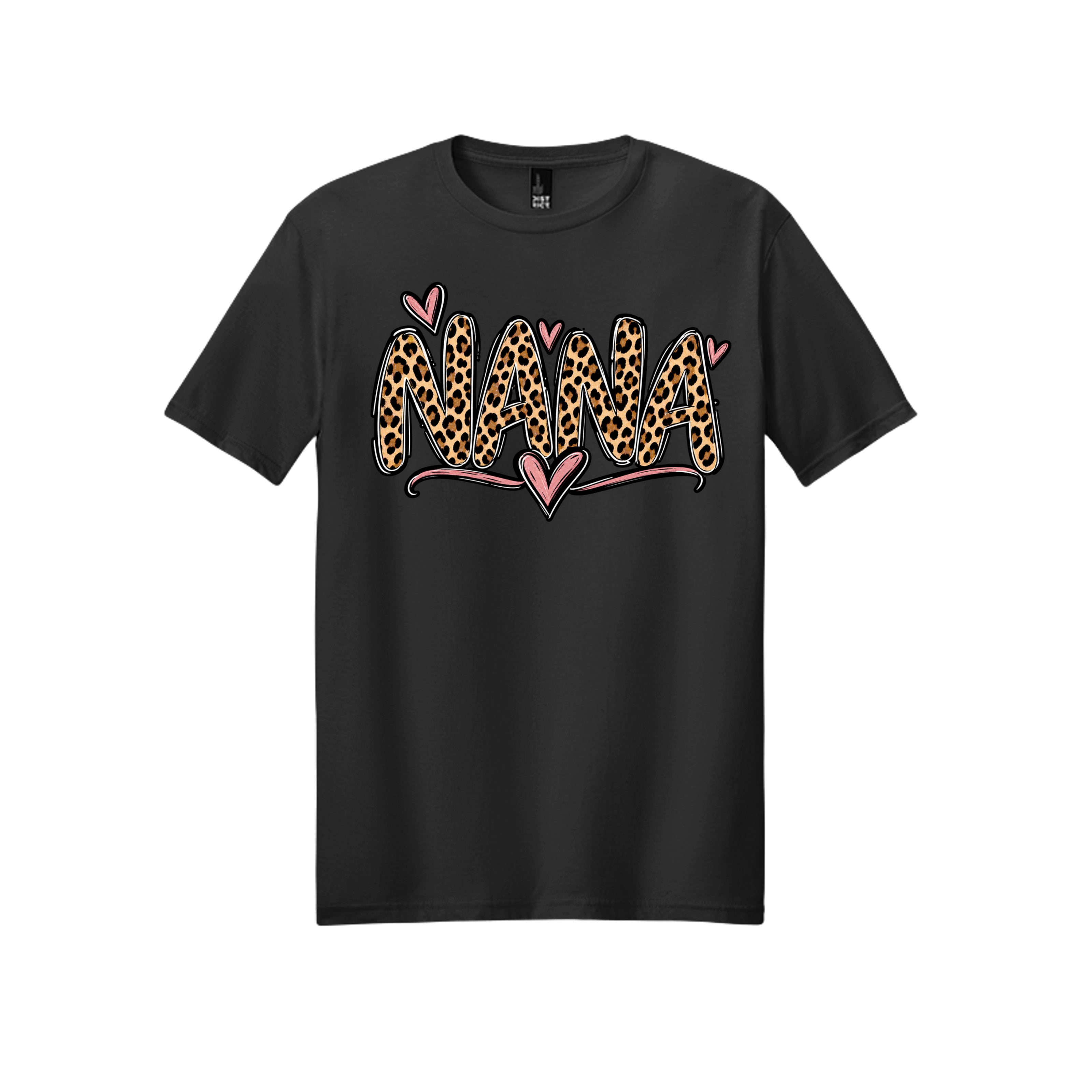 Nana Cheetah Print Heart T-Shirt ππ, view 3