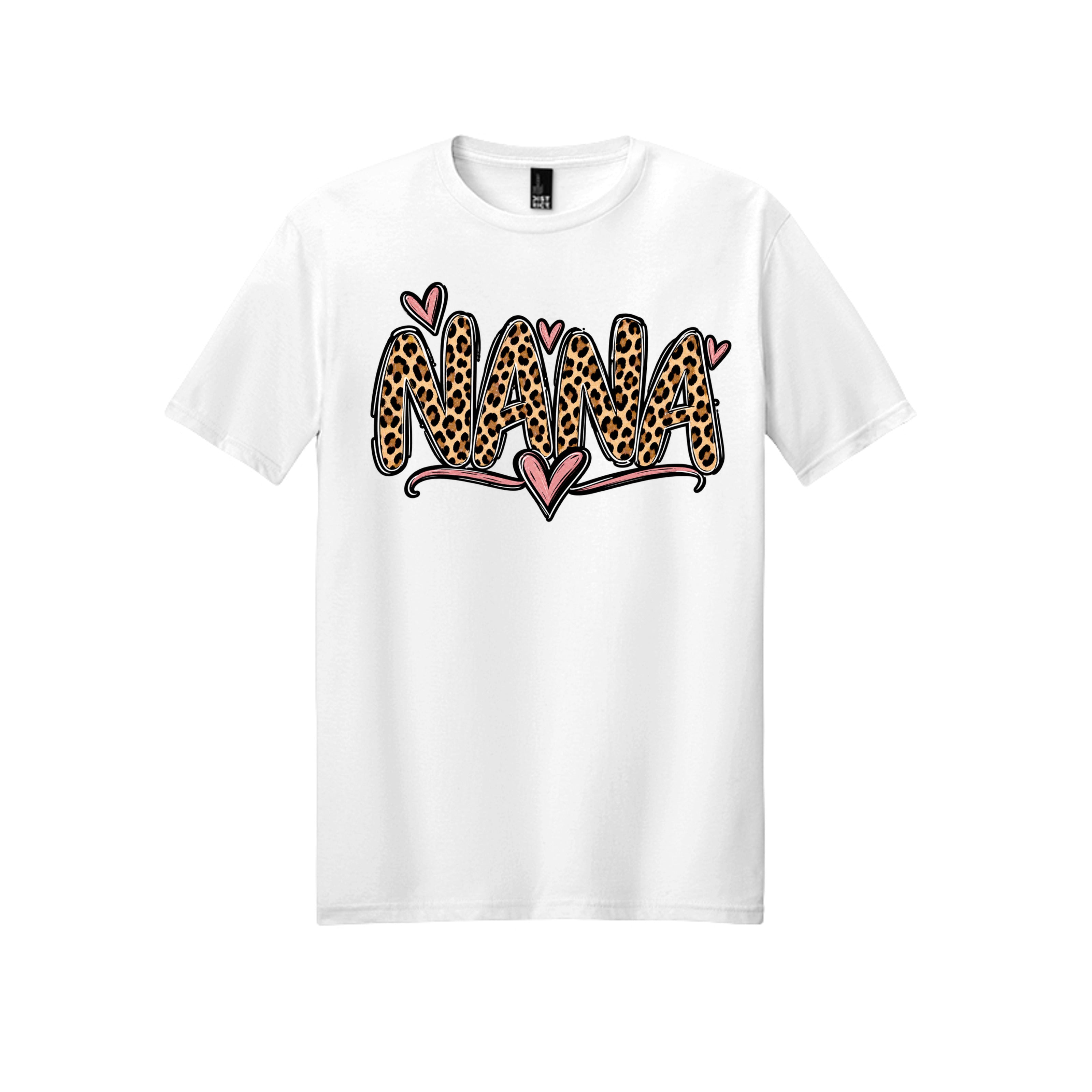 Nana Cheetah Print Heart T-Shirt ππ, view 4