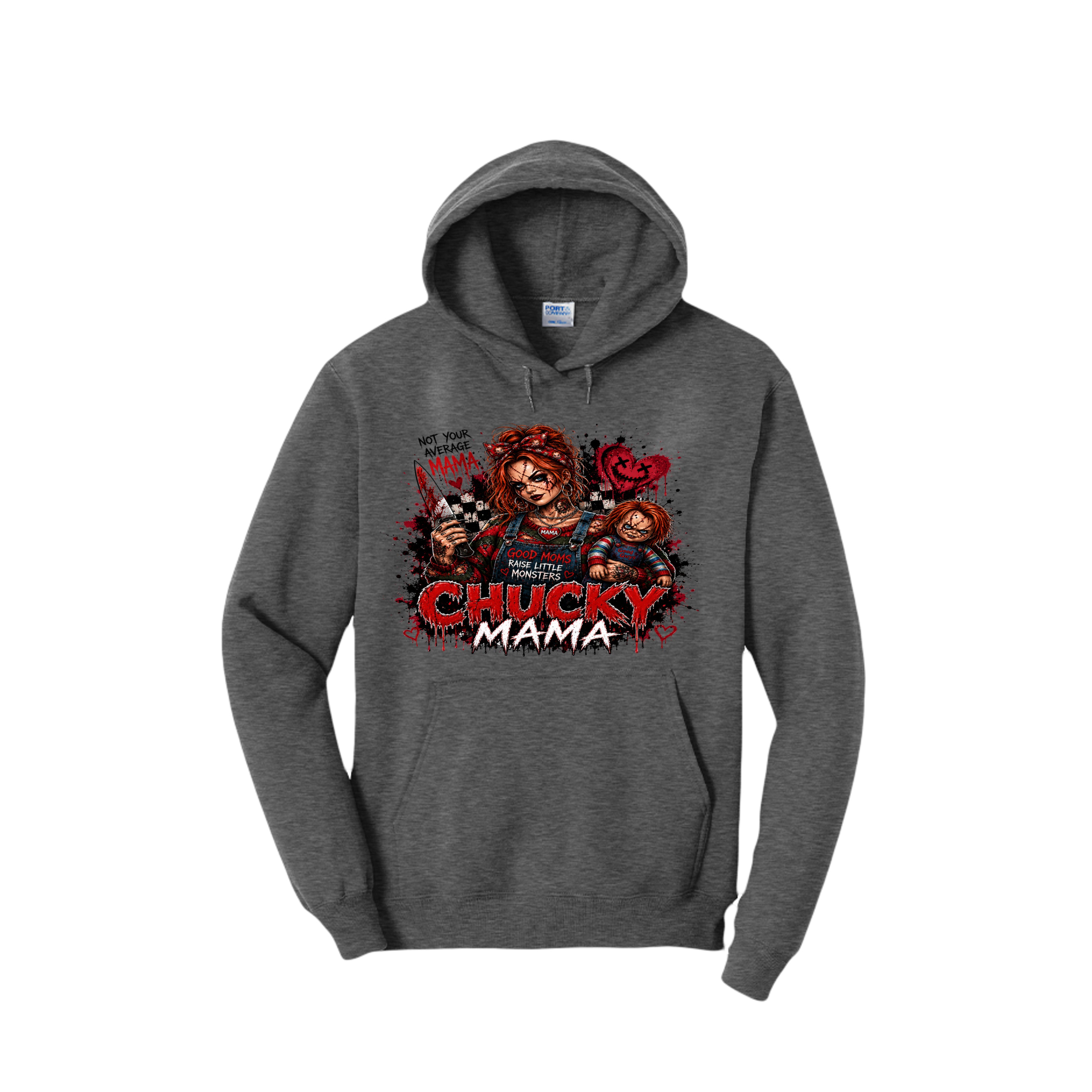 Not Your Average Mama – Chucky Inspired Horror Hoodie 🔪❤️