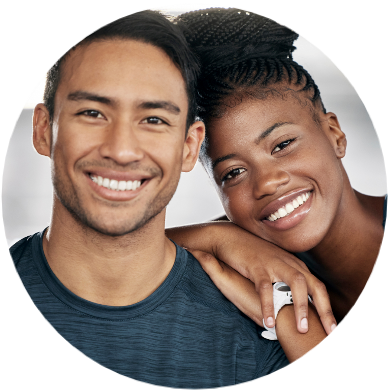 A smiling couple