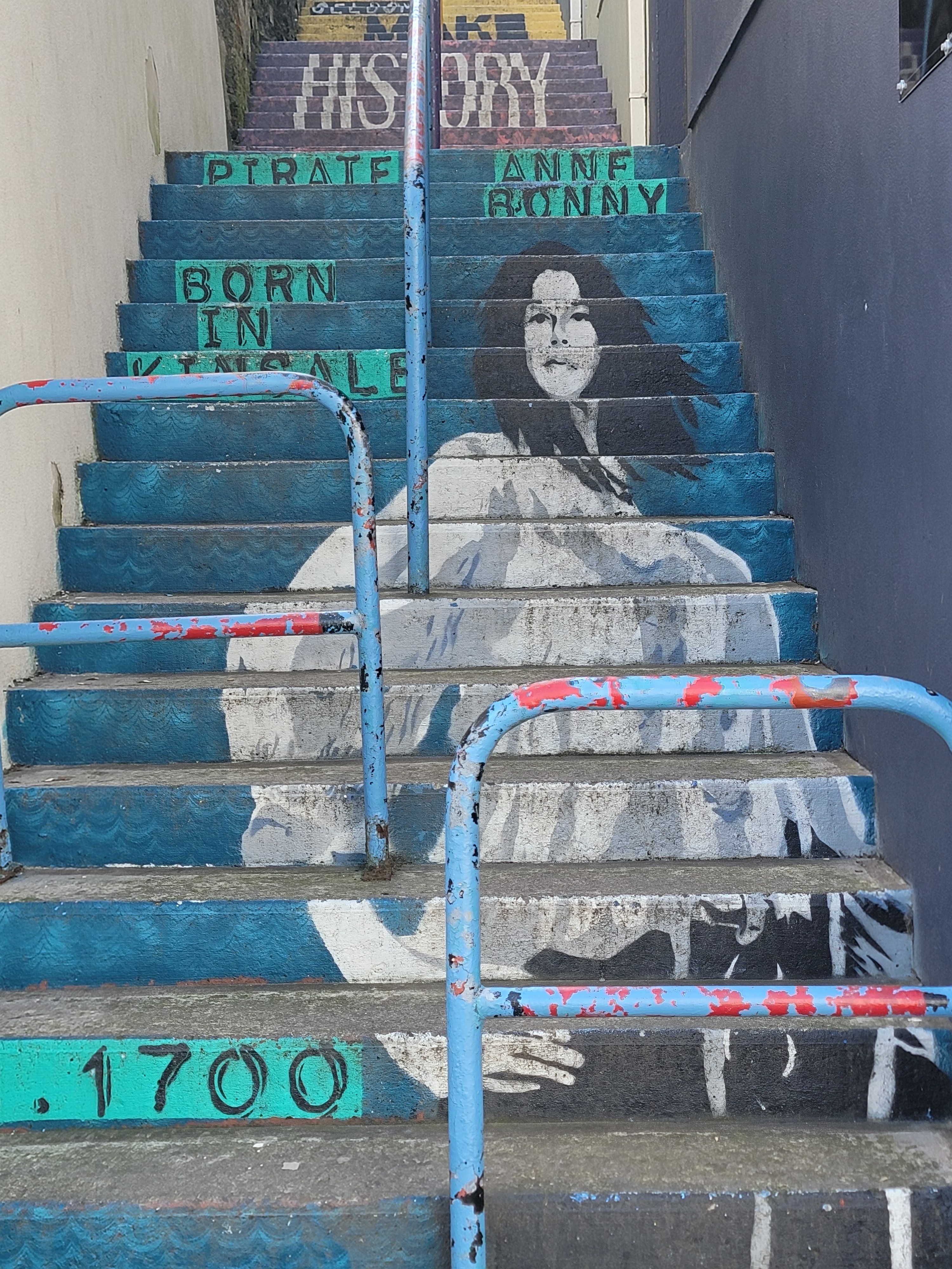 Painted stairway in Belfast