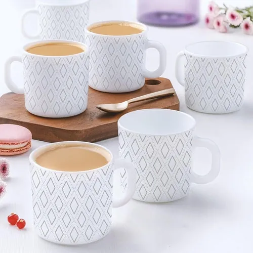 Opalware Tea Coffee Mug Set of 6