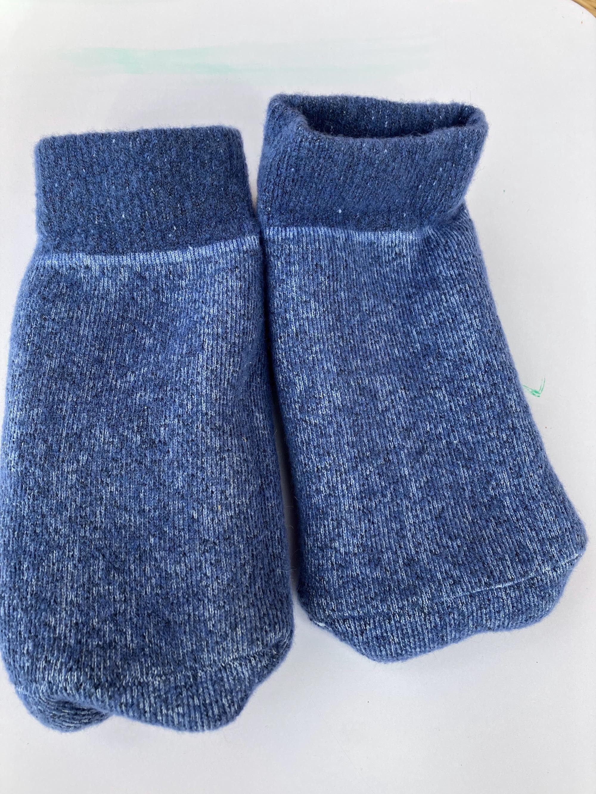 Hand Knit Alpaca Ankle Slippers: USA Made House Socks, view 6