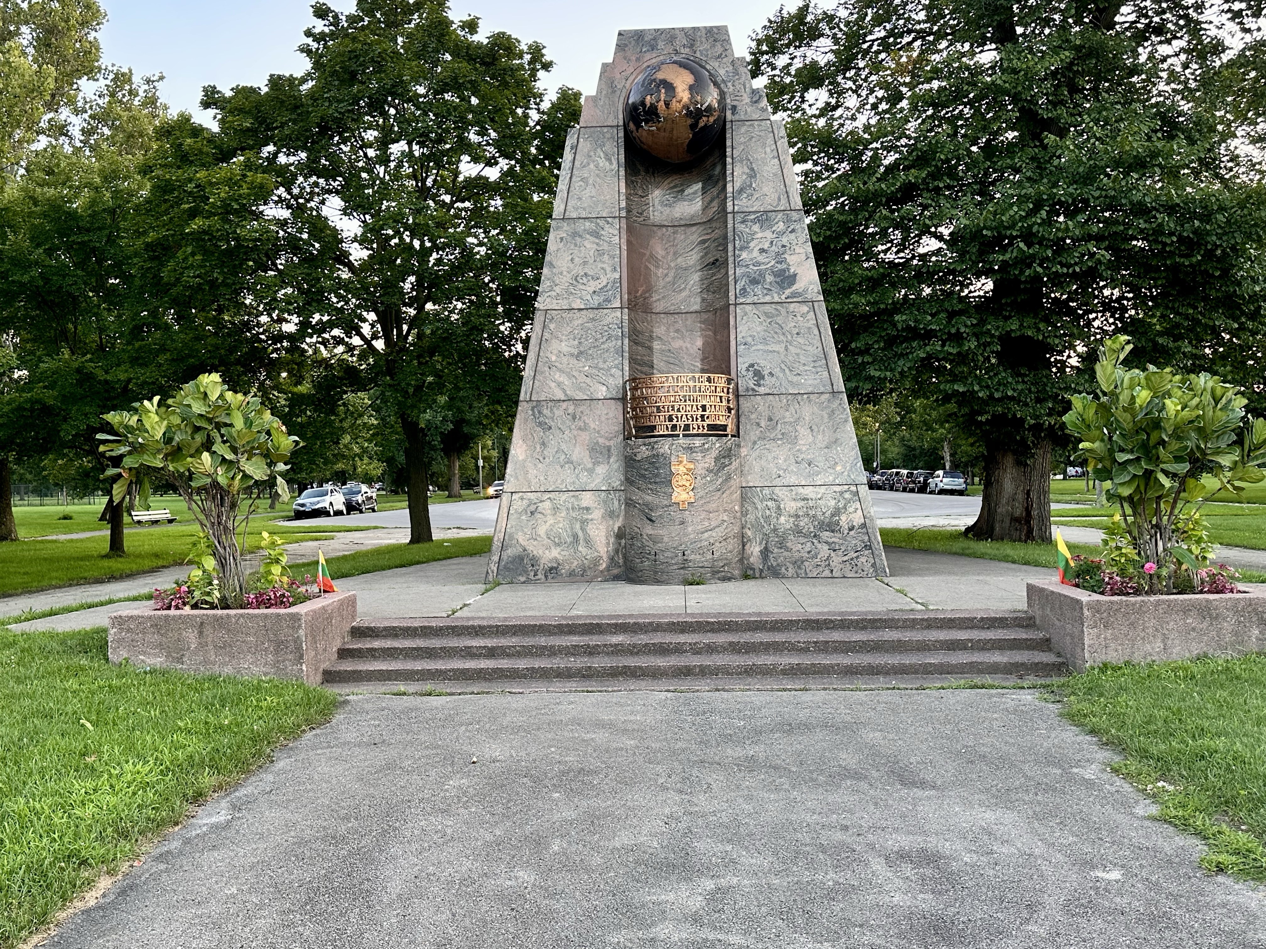 Photograph from DARIUS GIRENAS MEMORIAL IN CHICAGO’S MARQUETTE PARK COMMUNITY