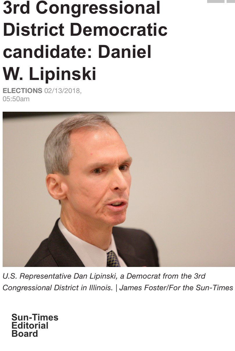 Photograph accompanying Dan Lipinski Endorsed!