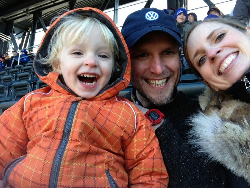 Photograph accompanying Happiness at the METS game in NYC…